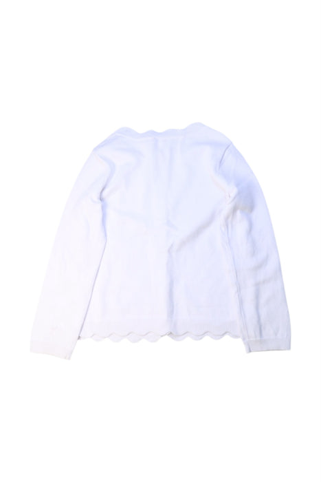 A White Cardigans from Jacadi in size 6T for girl. (Back View)