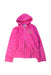 A Pink Zippered Sweatshirts from Juicy Couture in size 6T for girl. (Front View)
