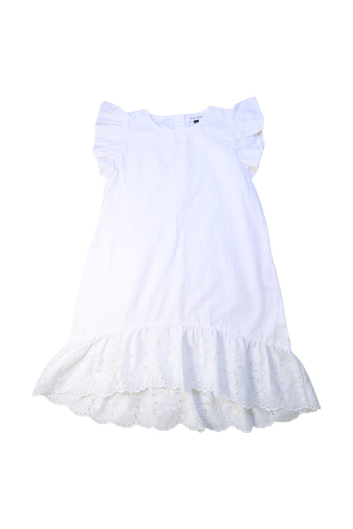 A White Sleeveless Dresses from Little Jepe in size 8Y for girl. (Front View)