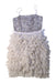 A Silver Sleeveless Dresses from Armani in size 14Y for girl. (Front View)
