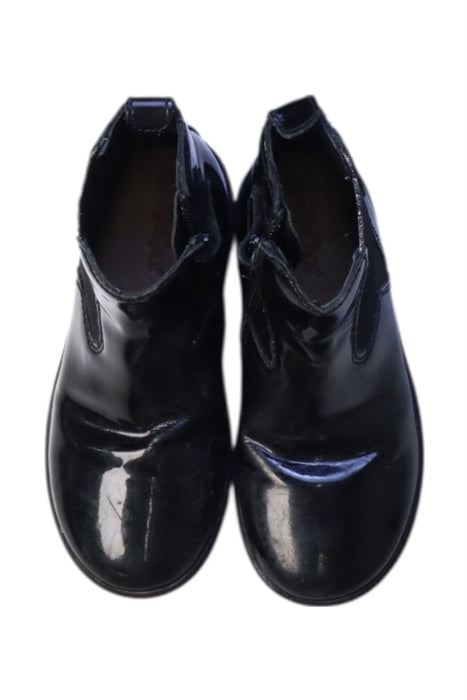 A Navy Booties from Kickers in size 4T for girl. (Back View)