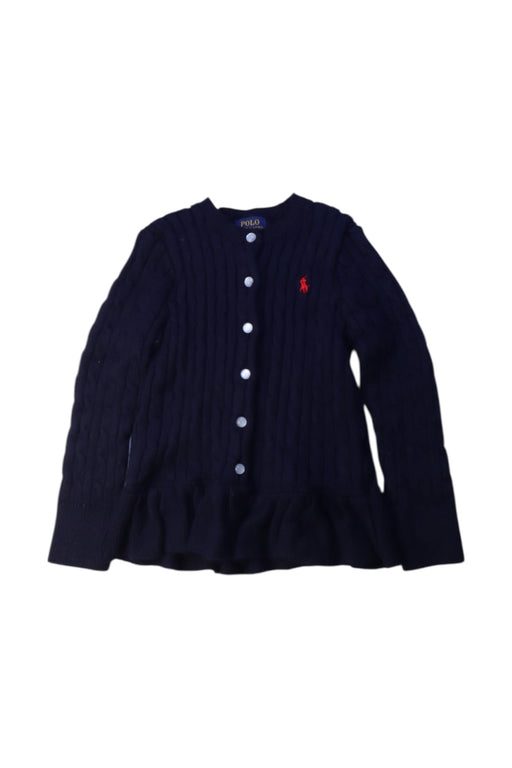 A Navy Cardigans from Polo Ralph Lauren in size 5T for girl. (Front View)