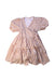 A Beige Short Sleeve Dresses from Seed in size 6T for girl. (Front View)