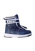 A Navy Winter Boots from Moon Boot in size 5T for boy. (Front View)
