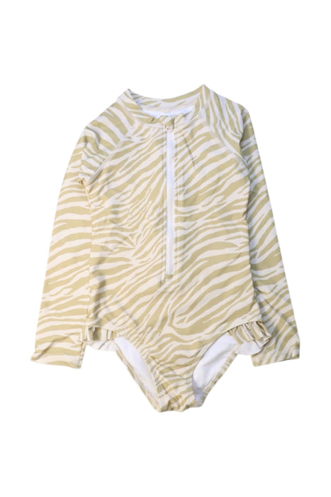 A Beige Rash Guards from Rylee + Cru in size 4T for girl. (Front View)