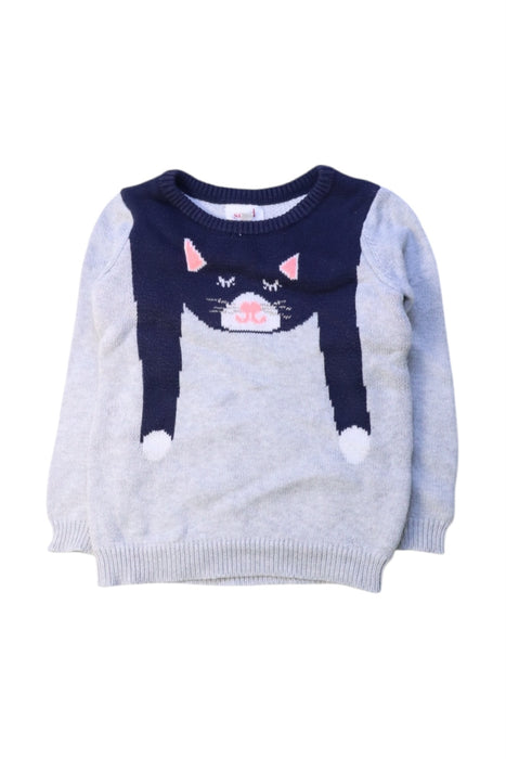 A Grey Knit Sweaters from Seed in size 3T for girl. (Front View)