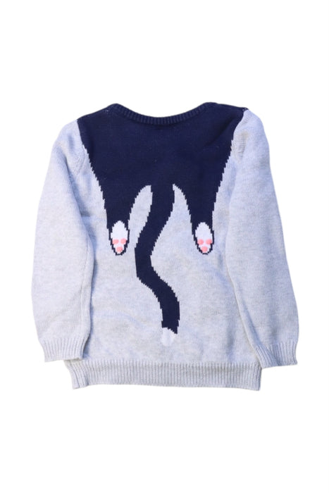 A Grey Knit Sweaters from Seed in size 3T for girl. (Back View)