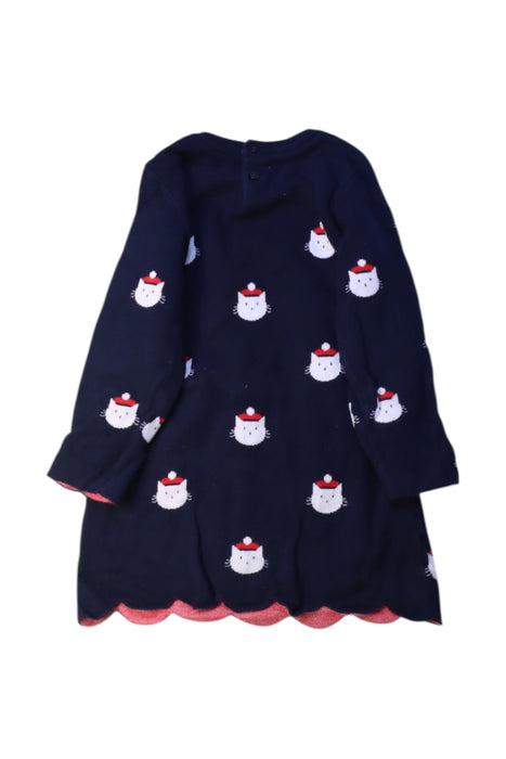 A Navy Long Sleeve Dresses from Jacadi in size 3T for girl. (Back View)