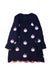 A Navy Long Sleeve Dresses from Jacadi in size 3T for girl. (Back View)