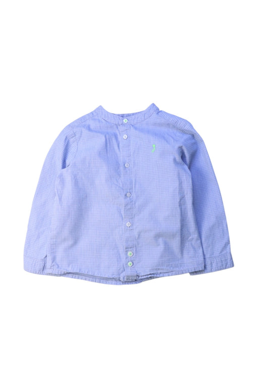 A Blue Long Sleeve Shirts from Jacadi in size 3T for boy. (Front View)