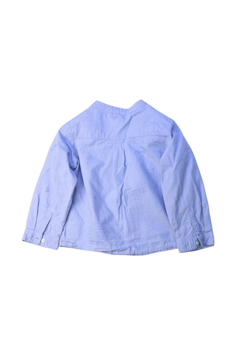 A Blue Long Sleeve Shirts from Jacadi in size 3T for boy. (Back View)