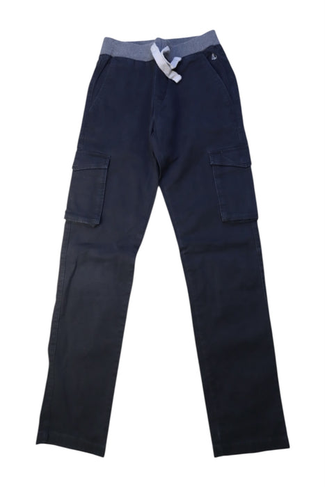 A Navy Casual Pants from Petit Bateau in size 10Y for boy. (Front View)