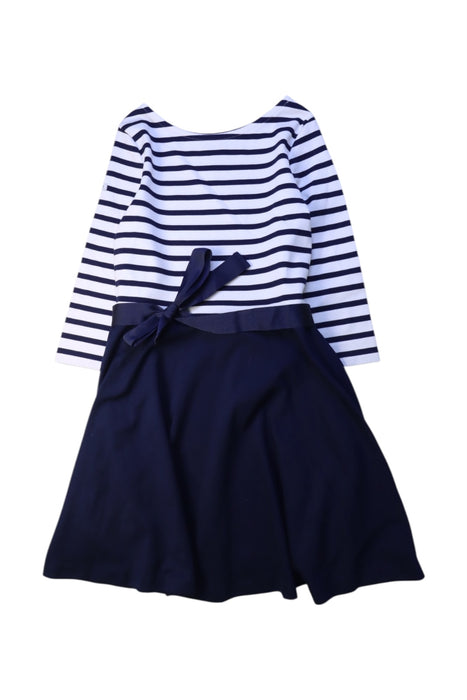 A Navy Long Sleeve Dresses from Polo Ralph Lauren in size 8Y for girl. (Front View)