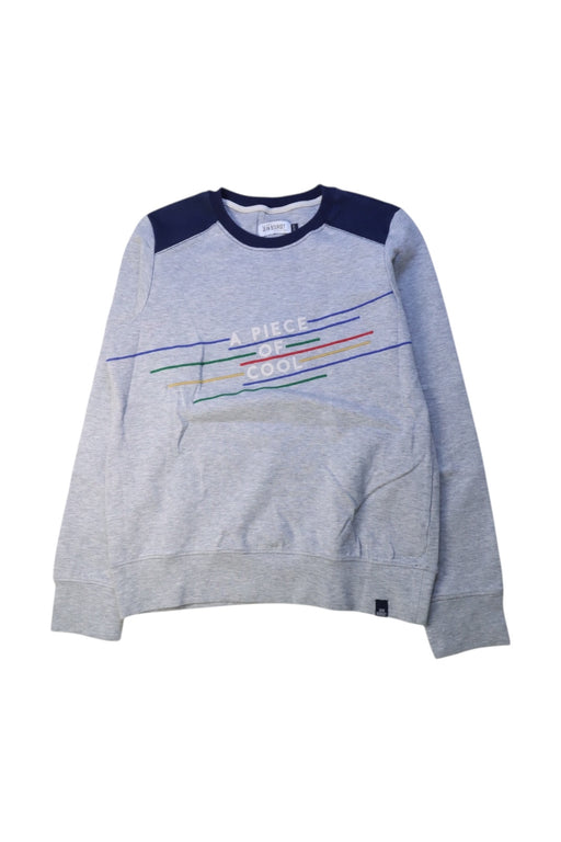 A Grey Crewneck Sweatshirts from Jean Bourget in size 12Y for boy. (Front View)
