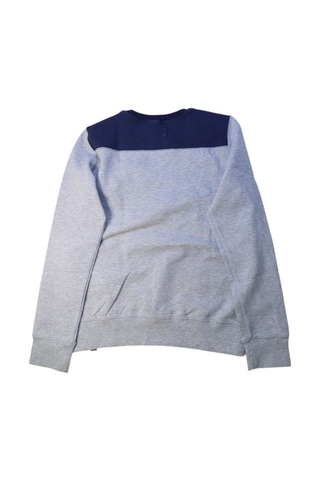 A Grey Crewneck Sweatshirts from Jean Bourget in size 12Y for boy. (Back View)