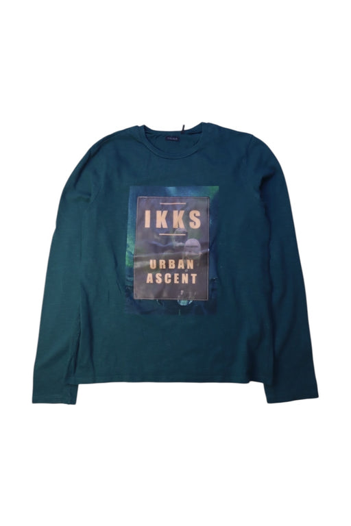 A Blue Long Sleeve T Shirts from IKKS in size 12Y for boy. (Front View)