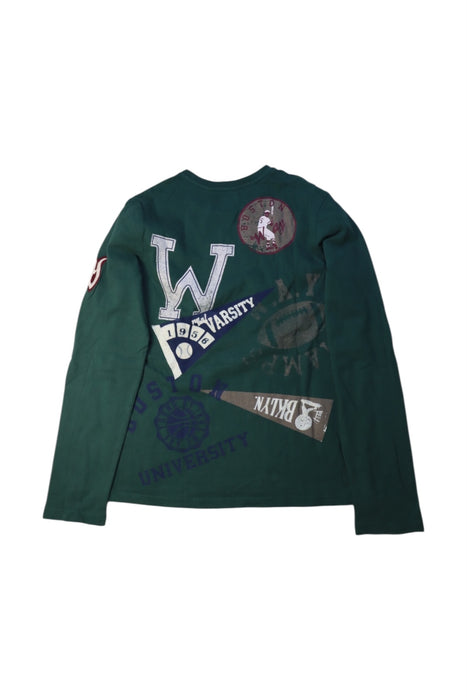 A Green Long Sleeve T Shirts from IKKS in size 12Y for boy. (Back View)