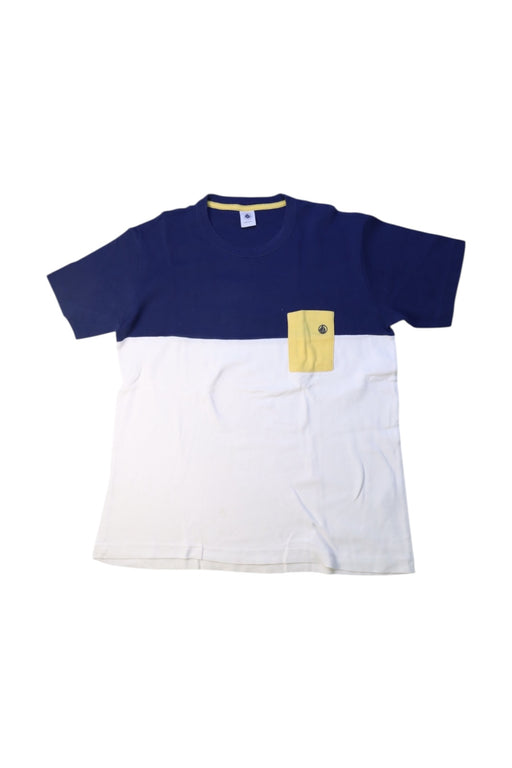 A Navy Short Sleeve T Shirts from Petit Bateau in size 12Y for boy. (Front View)