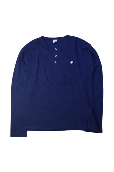 A Navy Long Sleeve Tops from Petit Bateau in size 12Y for boy. (Front View)