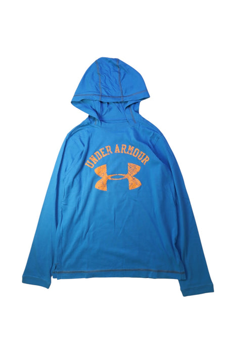 A Blue Hooded Sweatshirts from Under Armour in size 8Y for boy. (Front View)