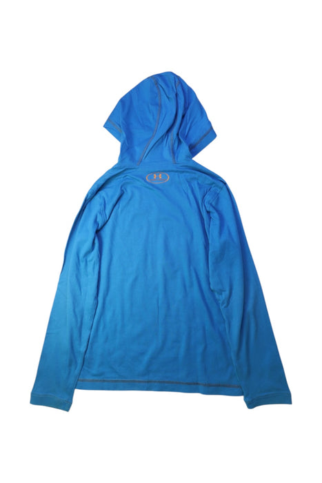 A Blue Hooded Sweatshirts from Under Armour in size 8Y for boy. (Back View)