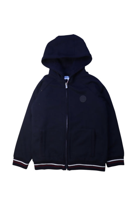 A Navy Hooded Sweatshirts from Jacadi in size 8Y for boy. (Front View)