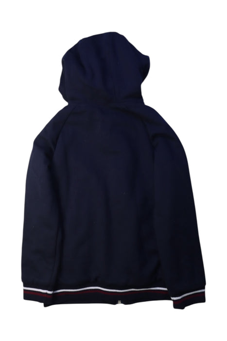 A Navy Hooded Sweatshirts from Jacadi in size 8Y for boy. (Back View)