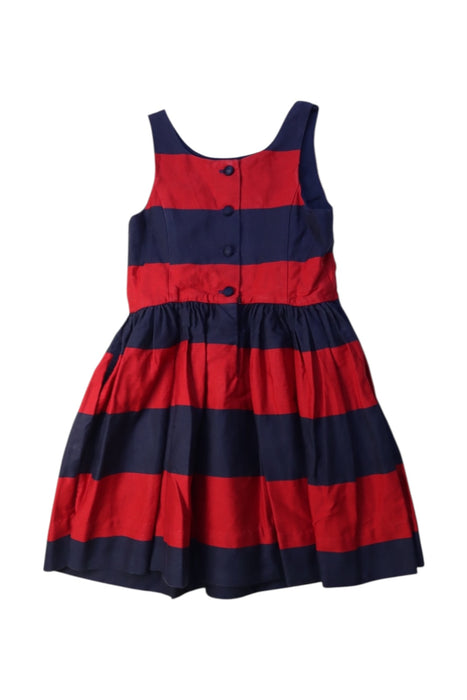 A Red Sleeveless Dresses from Polo Ralph Lauren in size 4T for girl. (Back View)