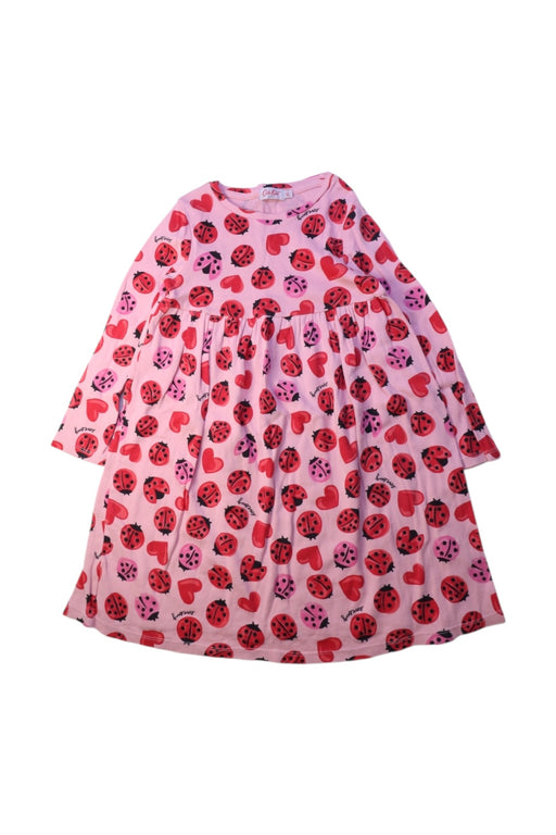 A Pink Long Sleeve Dresses from Cath Kidston in size 5T for girl. (Front View)