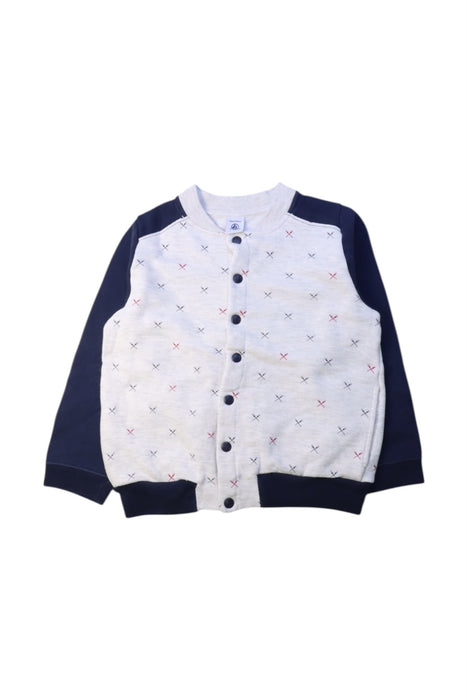 A White Cardigans from Petit Bateau in size 6T for boy. (Front View)