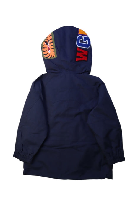 A Navy Lightweight Jackets from Bape by A Bathing Ape in size 2T for boy. (Back View)