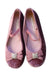 A Burgundy Flats from Pretty Ballerinas in size 7Y for girl. (Back View)