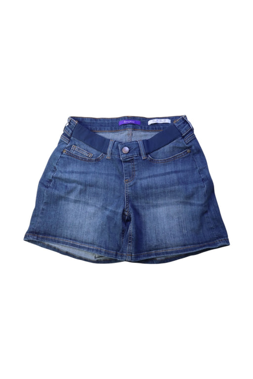 A Blue Shorts from Seraphine in size Maternity-M for maternity. (Front View)