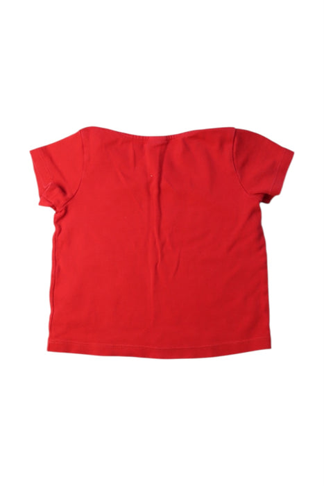 A Red Short Sleeve T Shirts from Petit Bateau in size 3T for boy. (Back View)