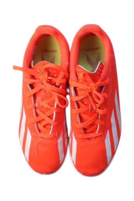 A Orange Cleats/Soccer Shoes from Adidas in size 11Y for neutral. (Back View)