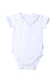 A White Short Sleeve Bodysuits from Jacadi in size 6-12M for boy. (Front View)