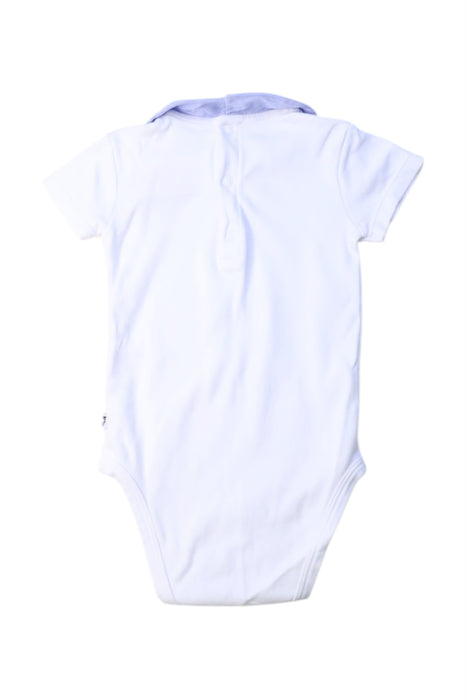 A White Short Sleeve Bodysuits from Jacadi in size 6-12M for boy. (Back View)