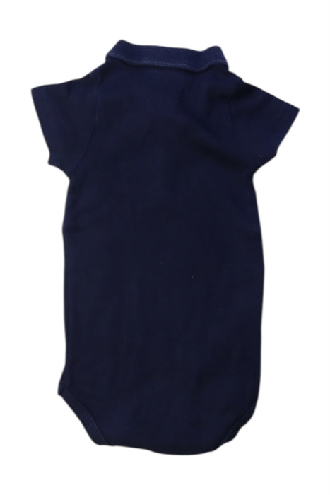 A Navy Short Sleeve Bodysuits from Petit Bateau in size 6-12M for boy. (Back View)