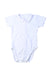 A White Short Sleeve Bodysuits from Petit Bateau in size 6-12M for boy. (Front View)