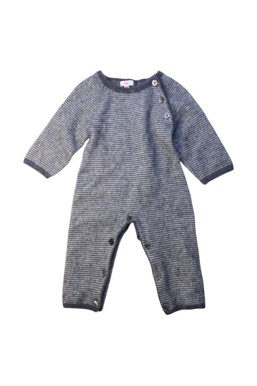 A Grey Long Sleeve Rompers from Zef in size 6-12M for neutral. (Front View)