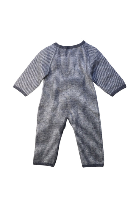 A Grey Long Sleeve Rompers from Zef in size 6-12M for neutral. (Back View)
