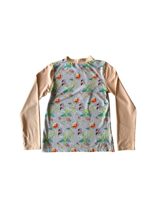 A Pink Rash Guards from Velveteen in size 9Y for girl. (Back View)