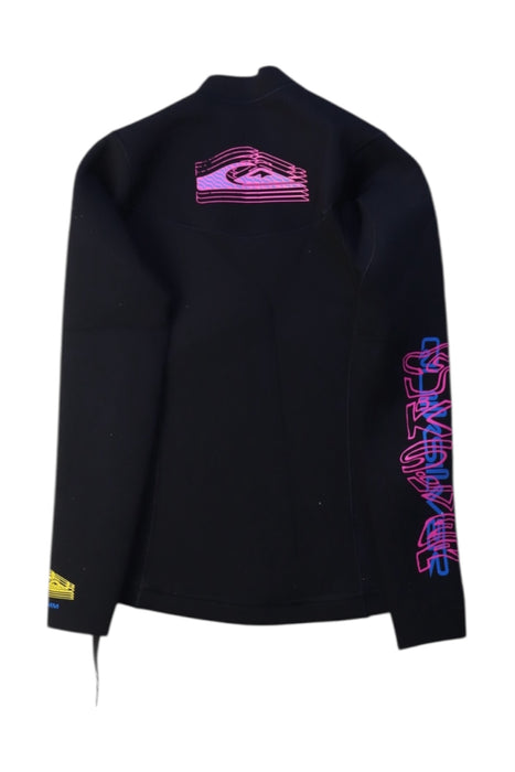 A Black Wetsuits from Quiksilver in size 10Y for boy. (Back View)