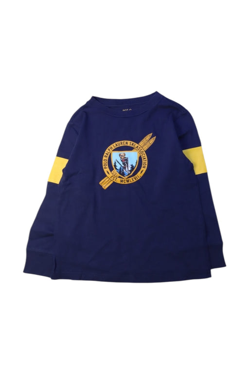 A Navy Long Sleeve T Shirts from Polo Ralph Lauren in size 3T for boy. (Front View)