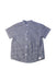A Blue Short Sleeve Shirts from Le Petit Society in size 3T for boy. (Front View)