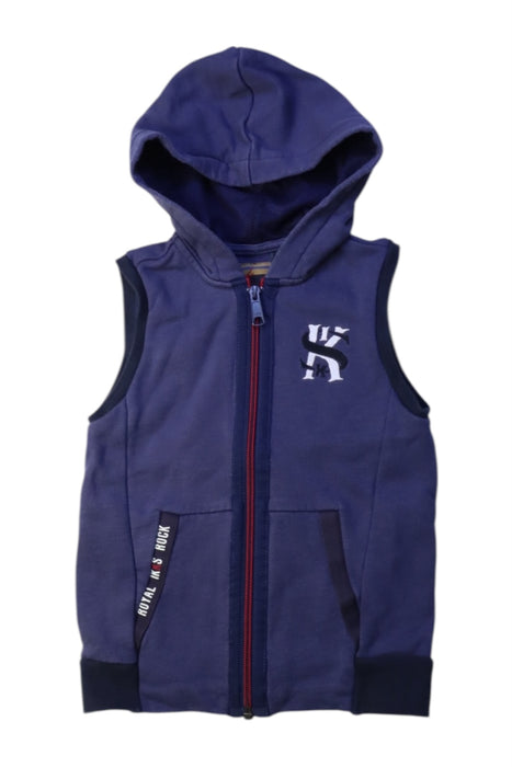 A Navy Outerwear Vests from IKKS in size 4T for neutral. (Front View)