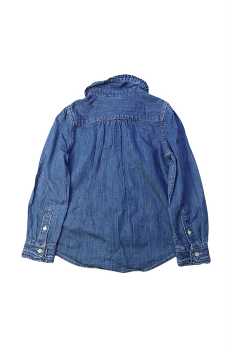 A Blue Long Sleeve Shirts from Polo Ralph Lauren in size 4T for girl. (Back View)