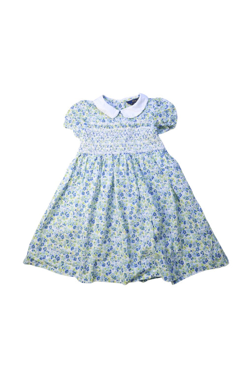 A Blue Short Sleeve Dresses from Polo Ralph Lauren in size 5T for girl. (Front View)