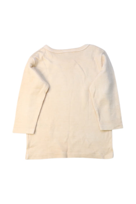 A Ivory Long Sleeve T Shirts from Petit Bateau in size 2T for girl. (Back View)
