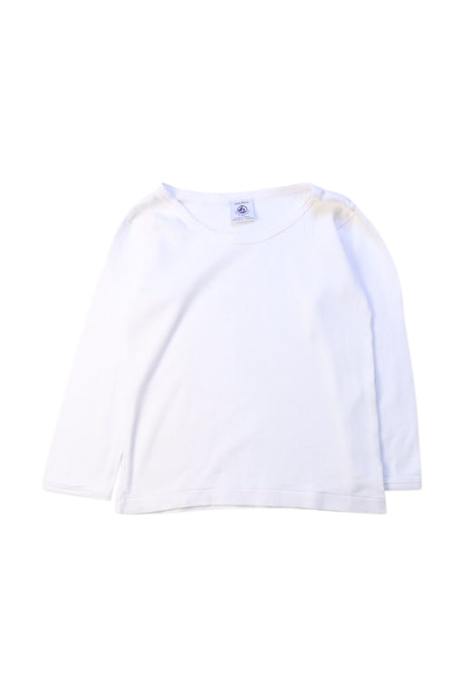 A White Long Sleeve T Shirts from Petit Bateau in size 2T for girl. (Front View)